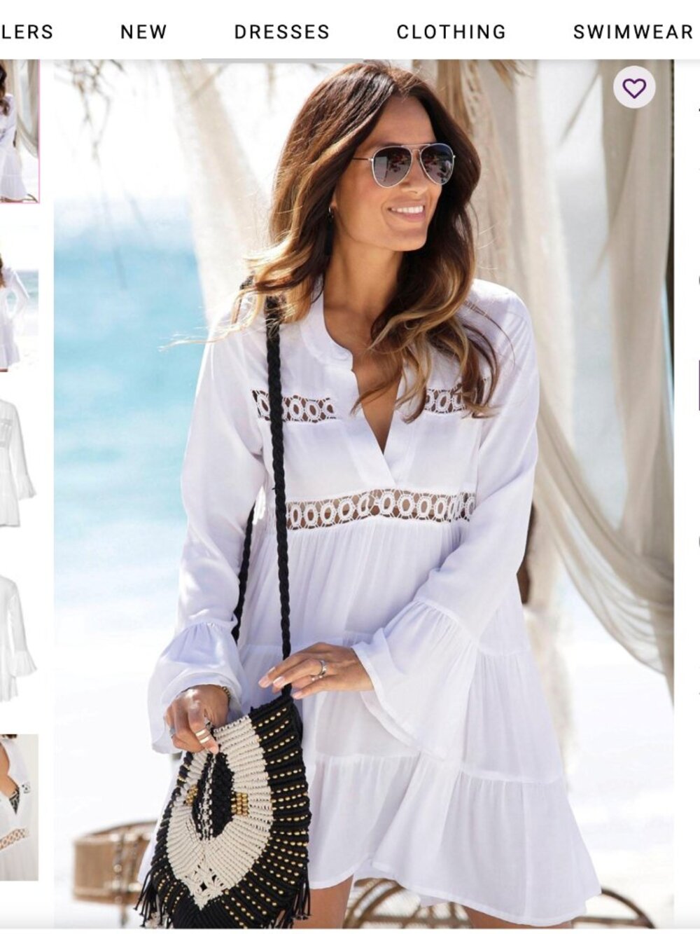 NWOT Lascana flowy flared sleeve dress/coverup Size 8/10